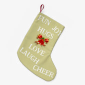 Vreugde van Kerstmis Kous Kleine Kerstsok (Voorkant (Hangend))