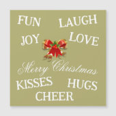 Vreugde van Kerstmis Magnetische Kaart (Voorkant)