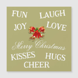 Vreugde van Kerstmis Magnetische Kaart