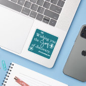 Vreugde van Ontdekking Sticker (Laptop met iPhone)