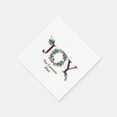 Vreugde voor de feestdagen servet (Hoek)