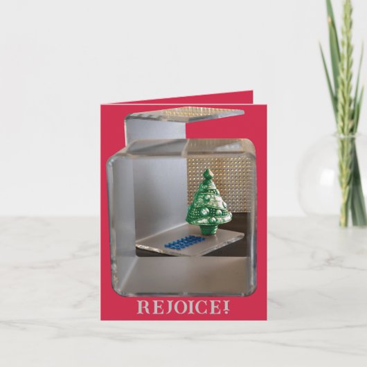 VREUGDE VOOR DE KERSTBOOM BEDANKKAART (Voorkant)