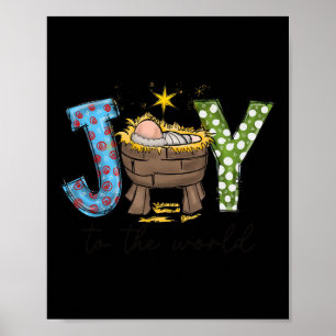 Vreugde Voor De Wereld Door Jezus Kerststal Poster