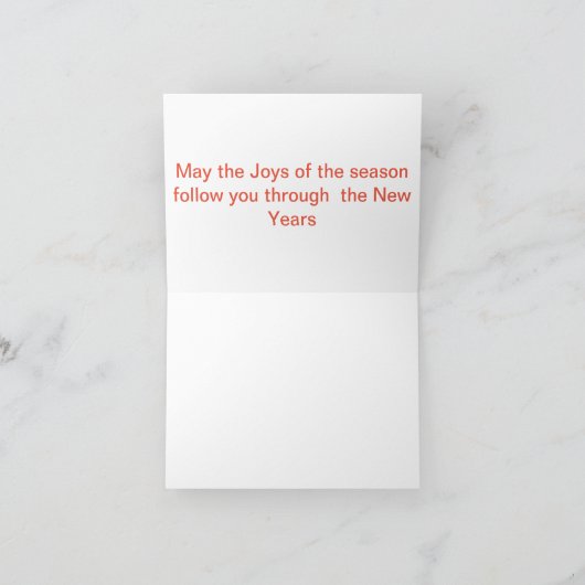 Vreugde voor de Wereld Feestdagen Kaart (Binnen)