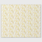 VREUGDE voor de wereld Gold Lettering Calligraphy Cadeaupapier (Vlak)