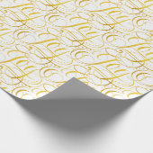 VREUGDE voor de wereld Gold Lettering Calligraphy Cadeaupapier (Hoek)