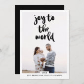 Vreugde Voor De Wereld | Krachtige Moderne Minimal Feestdagenkaart (Voorkant / Achterkant)