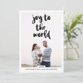 Vreugde Voor De Wereld | Krachtige Moderne Minimal Feestdagenkaart (Staand voorkant)