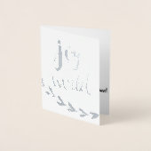 Vreugde voor de Wereld met Bijbelverzen Kerstmis Folie Kaarten (Voorkant)