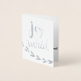 Vreugde voor de Wereld met Bijbelverzen Kerstmis Folie Kaarten