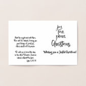 Vreugde voor de Wereld met Bijbelverzen Kerstmis Folie Kaarten (Binnen)