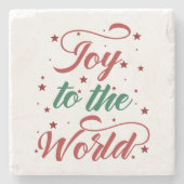 vreugde voor de wereld stenen onderzetter (Voorkant)