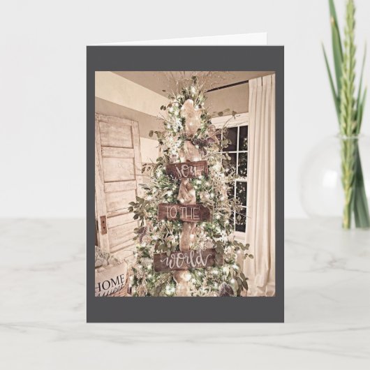 **VREUGDE VOOR DE WERELD/VREUGDE VOOR JOU** FEESTDAGEN KAART (Voorkant)