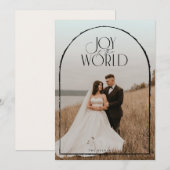 Vreugde voor de Wereld Zwarde Boog frame foto Kers Feestdagenkaart (Voorkant / Achterkant)