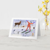 Vreugde voor Winter Lee Marie's Creatieve Ontwerpk Kaart (Gele Bloem)