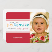 vreugde & vrede feestdagenkaart (Voorkant / Achterkant)