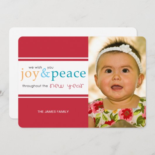 vreugde & vrede feestdagenkaart (Voorkant / Achterkant)