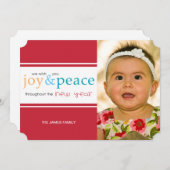 vreugde & vrede feestdagenkaart (Voorkant / Achterkant)