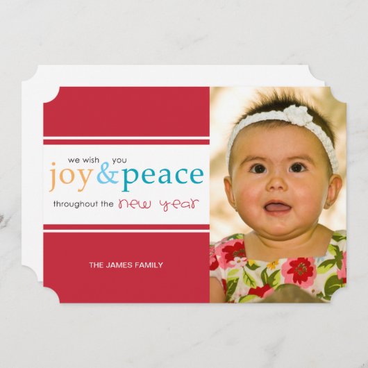 vreugde & vrede feestdagenkaart (Voorkant / Achterkant)