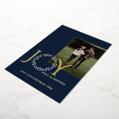 Vreugde Vrede Geluk Vakantie Krans met Foto's Folie Feestdagenkaart (Gedraaid)