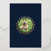 Vreugde Vrede Geluk Vakantie Krans met Foto's Folie Feestdagenkaart (Achterkant)