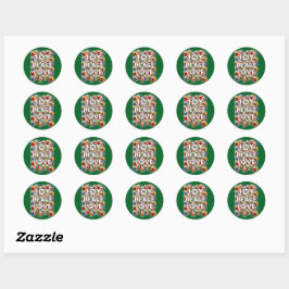 Vreugde Vrede Liefde - Aangepaste Achtergrondkleur Ronde Sticker