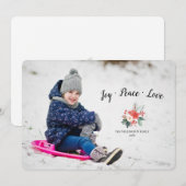 Vreugde Vrede Liefde Foto Kerstkaart (Voorkant / Achterkant)