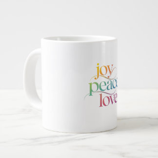vreugde vrede liefde grote koffiekop