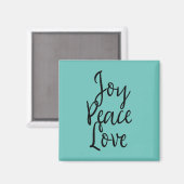 Vreugde Vrede Liefde Inspirerende Spreuk Magneet (Voorkant / Achterkant)