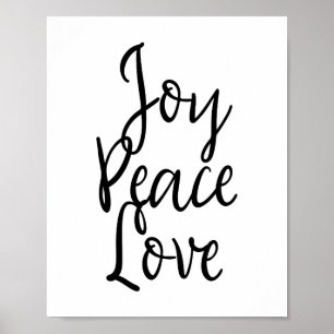 Vreugde Vrede Liefde Inspirerende Spreuk Poster