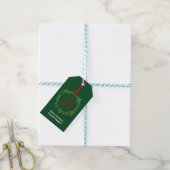 Vreugde Vrede Liefde Kerstkrans Cadeaulabel (Met Touw)