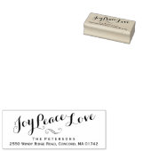 Vreugde Vrede Liefde Kerstmis Aangepast Terugkeera Rubberstempel (Gestempeld)