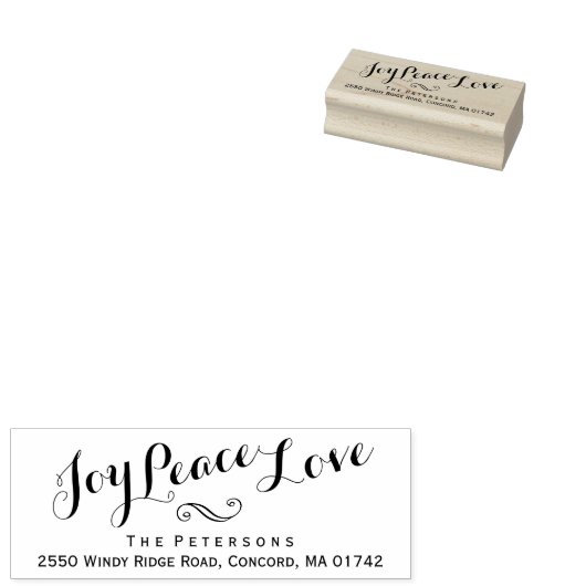 Vreugde Vrede Liefde Kerstmis Aangepast Terugkeera Rubberstempel (Gestempeld)