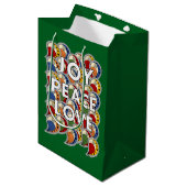 Vreugde Vrede Liefde  Medium Cadeauzakje (Voorkant Gekanteld)