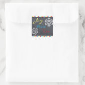 Vreugde, Vrede, Liefde - Vierkante Sticker (Tas)