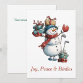 Vreugde, Vrede & Vogeltjes Feestdagenkaart (Voorkant / Achterkant)