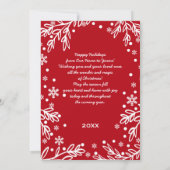 Vreugde & vreugde. Custom Holiday Flat Photo Card Feestdagenkaart (Achterkant)