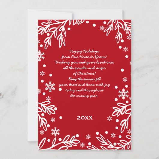 Vreugde & vreugde. Custom Holiday Flat Photo Card Feestdagenkaart (Achterkant)