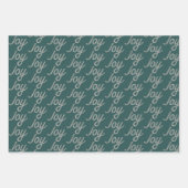 Vreugde Xmas Boom Houndstooth Wit Bourgondië Groen Inpakpapier Vel (Voorkant 3)