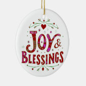 Vreugde & Zegeningen Keramisch Ornament (Rechts)