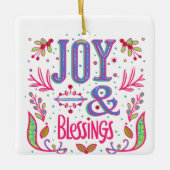 Vreugde & Zegeningen Keramisch Ornament (Voorkant)