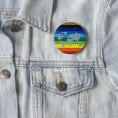 vreugdeboogregenboog ronde button 5,7 cm (In situ)
