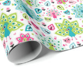 vreugdevogel en uil cadeaupapier (Rol Hoek)