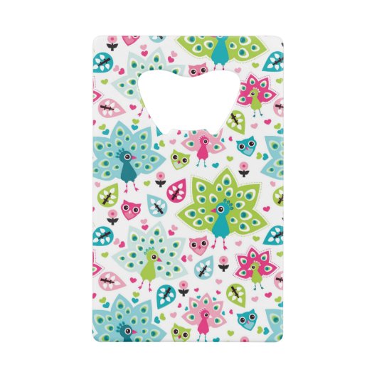 vreugdevogel en uil creditkaart flessenopener (Voorkant)