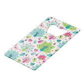 vreugdevogel en uil creditkaart flessenopener (Voorkant Gekanteld)