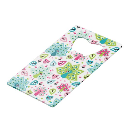 vreugdevogel en uil creditkaart flessenopener (Achterkant Gekanteld)