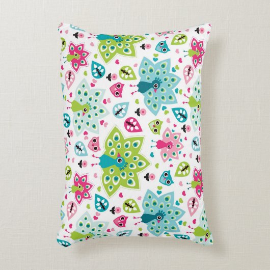 vreugdevogel en uil decoratief kussen (Voorkant(Verticaal))