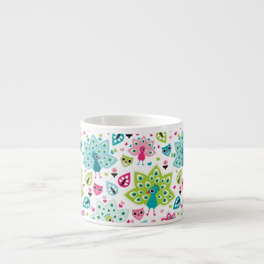 vreugdevogel en uil espresso kop (Voorkant)
