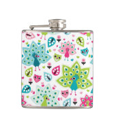 vreugdevogel en uil heupfles (Voorkant)