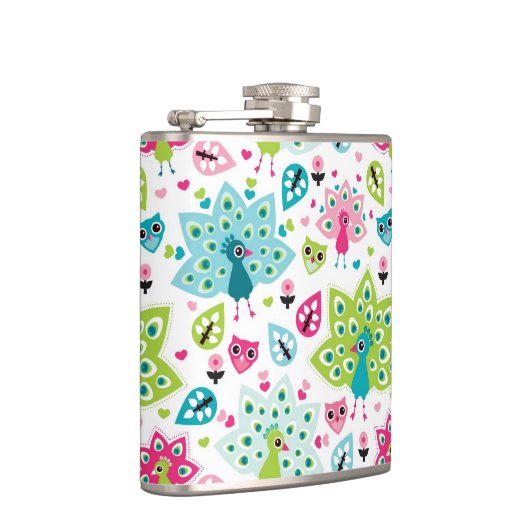 vreugdevogel en uil heupfles (Rechts)